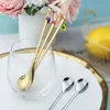 Stainless Steel Coffee Scoops Stirring with Fruit Pendant Coffee Mixing Spoon Dessert Table Decor Party Gift Kitchen Tool RRC619