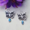 Dangle Earrings Butterfly Turquoise Eardrop Women's Accessoriesファッションジュエリー925シルバーメッキクラシックイヤーフックギフトパーティー