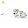 Artículos de belleza CHASTE BIRD Nuevo dispositivo de castidad de acero inoxidable de metal masculino Cock Cage Pene Belt con anillo Juguetes sexy para adultos BDSM A311