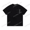 xinxinbuy Men designer Tee t shirt Paris letters Leather pocket short sleeve cotton women white black Apricot XS-2XL