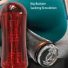 Skönhetsartiklar Masturbator Cup Male Vacuum Sucking With Vibration Ball Sexig Machine Penis Massager Toys Transparent Rubber Vagina 18