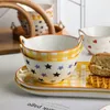 Ensembles de vaisselle Bols de petit déjeuner Assiettes binaurales Bol et assiette de style nordique Couverts pour une personne Produits ménagers Creative Star Tray