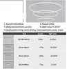 ペンダントランプモダン3サークルリングリビングルーム用のLEDライトラスターランプランプハンディング天井照明器具