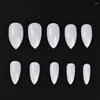 거짓 손톱 500pcs 아크릴 가짜 네일 팁 인공 흰색 광택 UV 젤 스티커 전체 커버 매니큐어