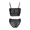 Women's Sleepwear Women Underwire Lingerie Set Two Piece Underwear Floral Lace Steel Sexy Dress With Garter