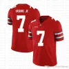 قمصان كرة قدم جديدة NCAA Ohio State Buckeyes 97 Nick Bosa 7 Dwayne Haskins Jr American Football Jersey Red White Tom Brady Saquon Barkley