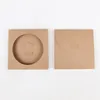 Environmentally friendly kraft paper coaster gift box DIY window opening independent carton product packaging accessories LK419