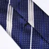 Bow Ties 2022 Brand Fashion High Quality Men 5cm Slim Silver Grey Striped Dot Blue Slips Formell Suit Neck Tie för med presentförpackning