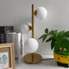 Sovrum bordslampa l￤sning ljus vardagsrum dekoration skrivbord belysning nordisk stil j￤rnpl￤tering mj￶lk vit glas lampsk￤rm