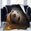 Decken, Flanelldecke, Fußball, Steel Goal, ultraweiches Micro-Fleece, für Bademantel, Sofa, Bett, Reisen, Zuhause, Winter, Frühling, Herbst