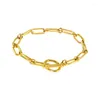 Bangle Fashion Stainless Steel Thick Chain Punk Titanium Bracelet For Women Luxury Designer Customied Gold Color Jewelry