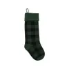 Chaussettes de Noël en tricot Buffalo Check Plaid Chaussettes de Noël Bonbons Sac cadeau Décorations de Noël intérieures RRA700