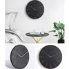 Wall Clocks 12 Inch Black Minimalist Clock 3D Number Modern Design Simple Hanging Bedroom Living Room Home Decoration Mute Move