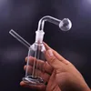 14mm Joint Glass Oil Burner Bong Smoking Pipes Thick Ash Catcher Hookah Recycler Water Bongs for Smoking Tools with Downsten Oil Burner Pipe 2pcs