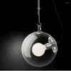 Pendants lampes 220V LED moderne Light Glass Soap Bubble Circular plafond Lampe suspendue Dining salon Room Coffee Bar Droplight Lights