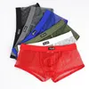 Underpants Sexy Lingerie Men Fishnet See-through Boxer Briefs Sheer Mesh Pouch Underwear Panties Transparent Intimate Shorts Trunks