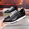 2023S Casual Men's Shoes Luxury Designer Sneaker äkta randig gummi yttersula läder spetsig löpare utomhus storlek38-45 hm8k000001