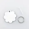 Multi Styles sublimering Blank DIY Keychains Party Favor Sundries MDF TROY NYCKEL Pendants Thermal Transfer Double Sided Keyring White Gift Keychain Partiage