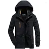 メンズダウンプラスサイズのブラン​​ドQuality Military Winter Jacket Men Windbreaker太い暖かいウールライナーParka Hombre Outwear Long Coat Male L-6XL