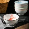 Bols Style rétro chinois en céramique maison 4.5 pouces bol de riz porcelaine nouilles soupe personnalité cuisine vaisselle