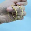 Orecchini a cerchio Anello da donna di moda di lusso Spirale in oro Cerchio grande Farrings Gioielli Accessori da sposa Regali