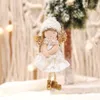 Kerstdecoraties Crafts Plush Angel Girl Doll Toys Hangende ornamenten Navidad Noel Xmas Jaar 2022