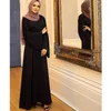 Vêtements ethniques Robe musulmane Moyen-Orient Dubaï Abayas Robe Turban Plaine Femme Eid Mubarak Kaftan