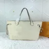 2021S Classic Luxury Designer Bag ￤kta l￤derkoppling Fashion Shopping Handv￤ska Full Fulls MM Tote CrossBodys axel 210D