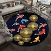 Carpets Red European Style Circular For Living Room Coffee Tables Floor Mats Children's Bedroom Round Carpet Home Decoration