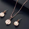 Necklace Earrings Set Opal European And American Jewelry Alloy Two Zircon Women's Prom Party Wear