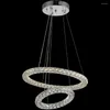 Pendant Lamps Dimmable Crystal Light Ring Lights Circle Rings Indoor Lamp Modern Lighting