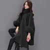 QNPQYX Kış Sahte Kürk Kadın Panço Ceket Bayanlar Yarasa Kollu Sıcak Pelerin Palto Uzun Pelerin Dış Giyim Rahat Şal Kadın