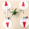 Christmas Decorations Hat Knife And Fork Cover Creative Non-woven Mini Bag Year 2022 Home Decor