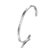 Bangle YOU GOT THIS 4mm Width Mantra Bracelets Bangles 316L Stainless Steel Positive Inspirational Quotes