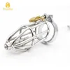 Beauty Items CHASTE BIRD New Male Metal Stainless Steel Chastity Device Cock Cage Penis Belt With Ring Adult sexy Toys BDSM A311