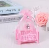 Confezione regalo 12/24 pezzi Compleanno Baby Shower Candy Box Forniture per feste di matrimonio Borsa tipo culla creativa personalizzata