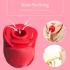 Produkty kosmetyczne Nowy kształt wibratora róży ssanie intymne sutek doustny lizanie łechtaczki stymulacja potężna seksowna zabawki dla kobiet