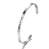 Bangle Inspirational Engraved FOLLOW YOUR HEART For Women Men Silver Personalized Gifts