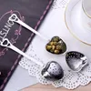 Teaspoon Strainer Stainless Steel Love Heart Shape Tea Clip Kitchen Tool Infuser Spoon Filter Ceremony Accessories RRC573