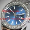 Haute Qualité 41mm 116300 Automatique Machines Montre Datejust II Acier Diamant Lunette Cadran Bleu Montres-Bracelets235h