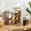 Storage Bottles Plastic Airtight Food Container Sealing Canister With Lid Cereal Seasoning Jar Sealed Flour Tank Kitchen Supply