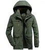 メンズダウンプラスサイズのブラン​​ドQuality Military Winter Jacket Men Windbreaker太い暖かいウールライナーParka Hombre Outwear Long Coat Male L-6XL