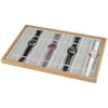 Wooden Made Watch Neckcase Showcase Velvet Insert Display Tream Tray مع 8or10 Compartment A350