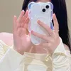 Luxury cases INS Japan Cute 3D Love Heart Bear Transparent Phone Case For iPhone 15 14 13 Pro Max 12 11 X XR XS Silicone Soft Protective Cover