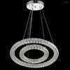 Pendant Lamps Dimmable Crystal Light Ring Lights Circle Rings Indoor Lamp Modern Lighting