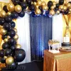 Schwarz-Gold-Ballon-Girlande-Bogen-Set, Konfetti, Latex-Ballon, 30., 40., 50. Geburtstag, Party-Ballons, Dekorationen, Erwachsene, Babyparty