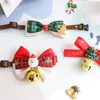 Dog Apparel Christmas Decorations 2022 Pet Bow Tie Year Collar Santa Claus Cute Kitten Medium-Sized