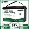 LiFePO4 Battery Pack 12V 24V 100Ah 200Ah Lithium Iron Phosphate Deep Cycle Battery Built-in BMS for RV EV House Storage Off-Grid