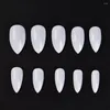 False Nails 500pcs Nail Tips Sculpted Eagle Hook Full Cover Acrylic Clear Natural White 10 Sizes For Salon Design