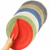 Table Mats 1Pc Cotton Yarn Placemat Fabric Woven Round Heat Insulation Pad Western Anti-scalding Bowl Mat Pot